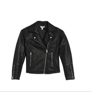 Topshop Rosa Faux Leather Biker Jacket